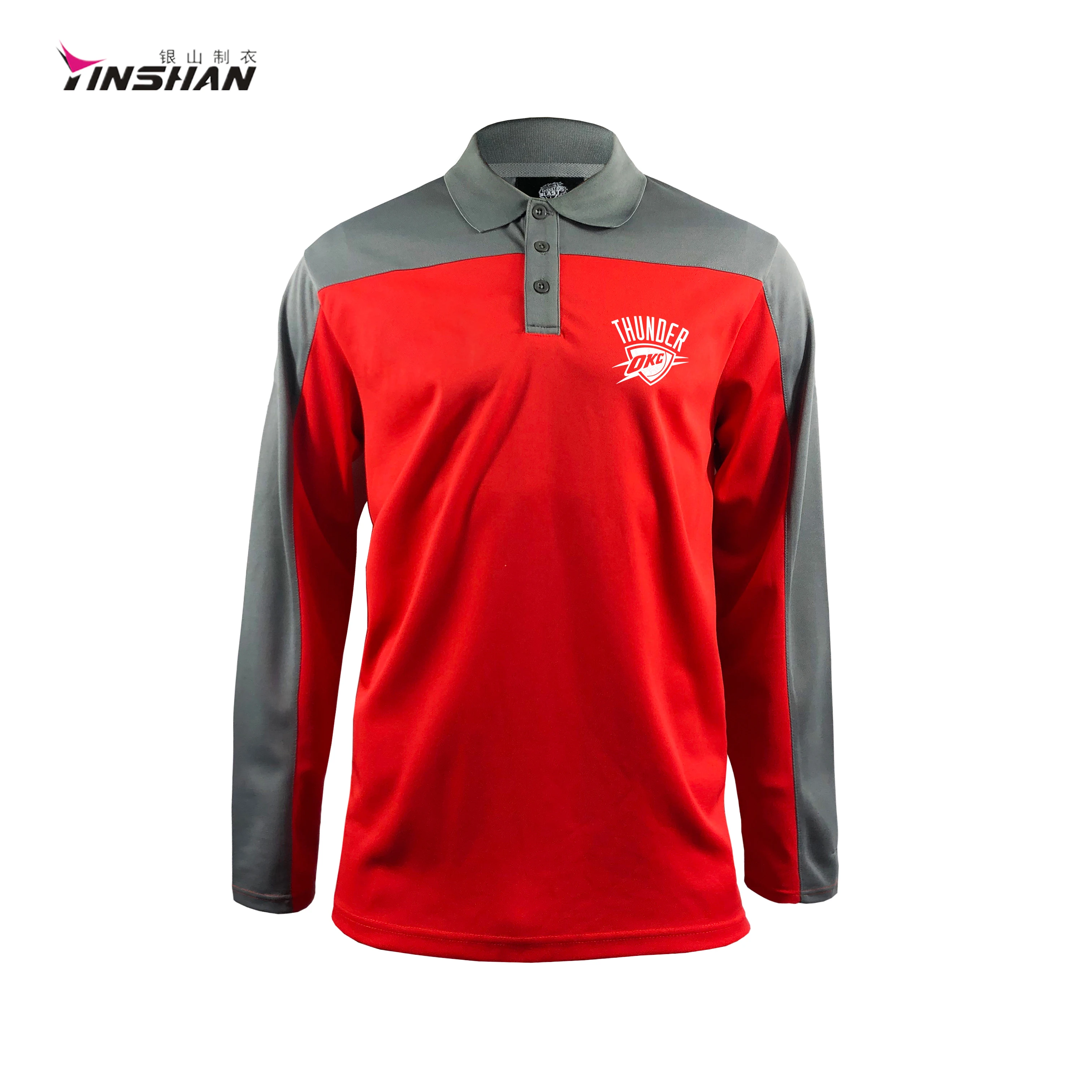 

Custom Logo Design Sports Polo Shirt with Embroidery and Printing, Red