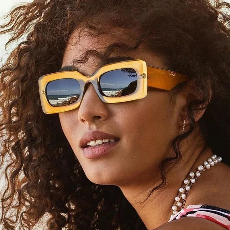 

L30887 Vintage Women Square Sun Glasses Fashion Eyewear Sunglasses Men Punk UV400 Retro Shades 2022