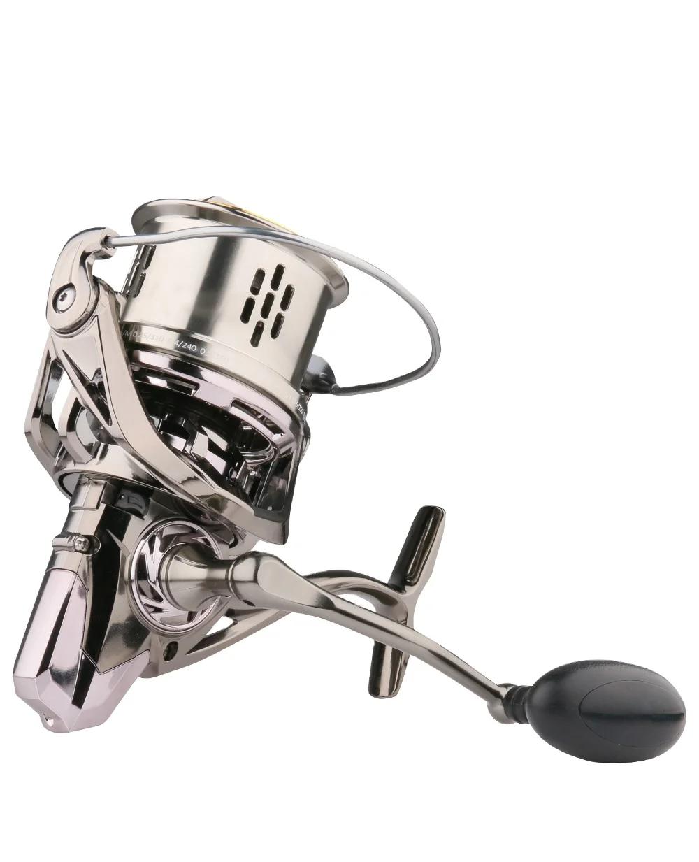 

Screw in structure fishing reel Seawater prevention Long shot spinning fishing reel, Silver gray