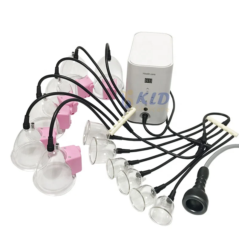 

Pink breast vacuum therapy machine home vibration Nipple sucking butt lift Chinese cupping device kldskincare