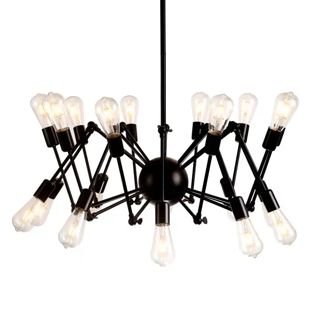 Loft Indoor Light Spider Multi Head Industrial Chandelier Pendant Lamp