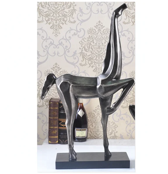 

Middle Eastern Home Decor Mental Dark Horse Sculpture Gift Crafts Pieces Ceramic Art Home Decor