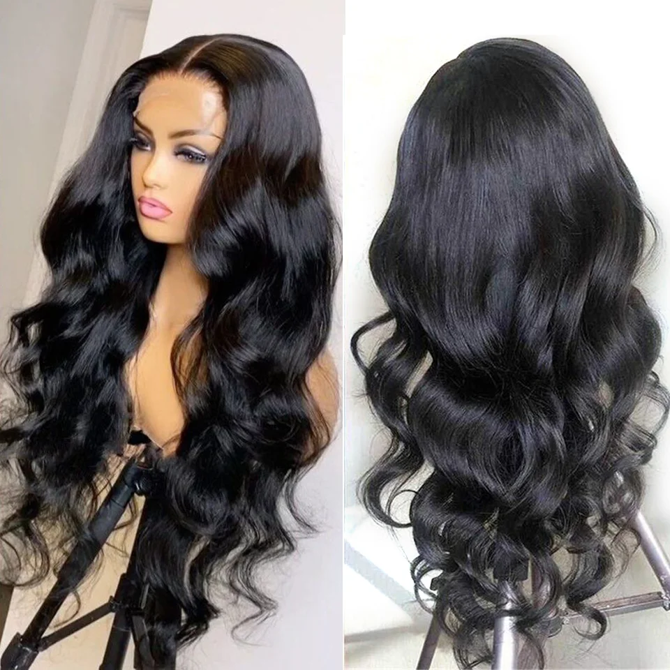 

Pre Plucked Natural Long Body Wave Transparent HD Lace Virgin Processed Hair Wig Closure For Black Women