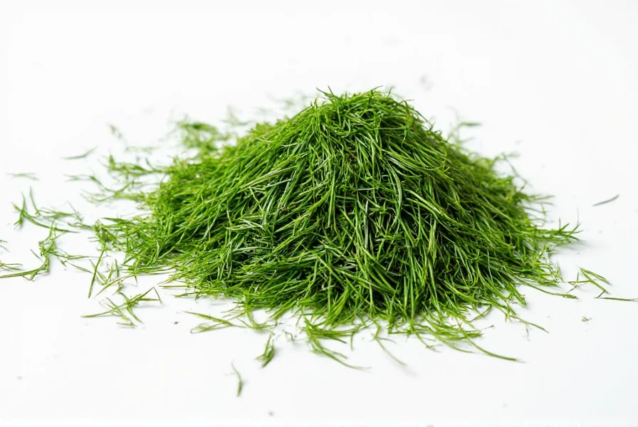 Person selecting fresh dill from a farmer's market stall