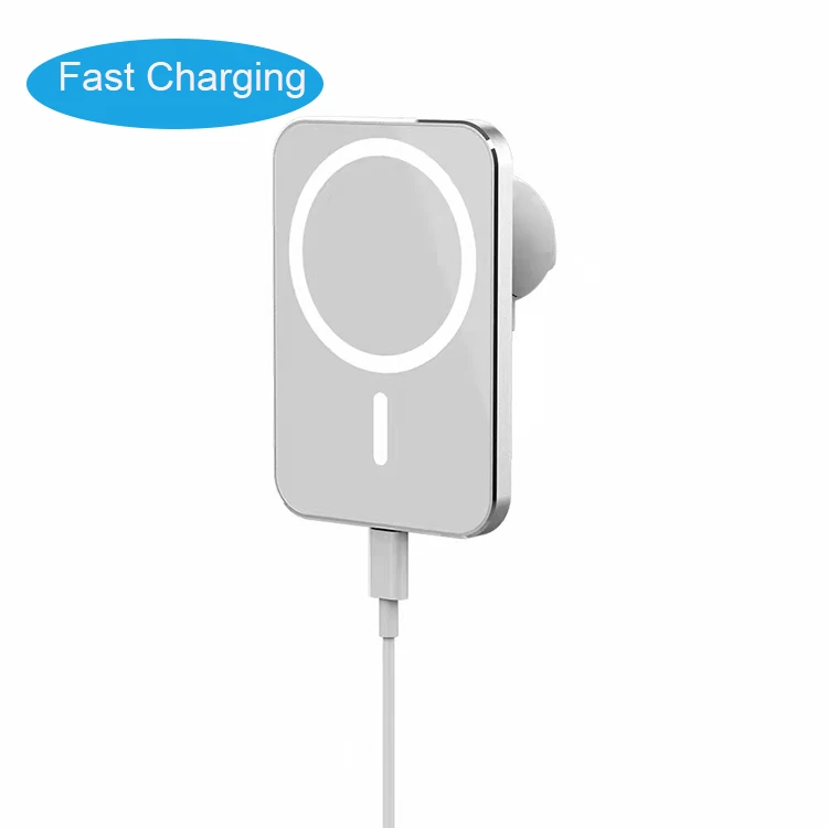 

2021 New idea Amazon Portable Qi Fast Charging Strong Magnet 15W X16 Magnetic Wireless Charger for iPhone 12, White