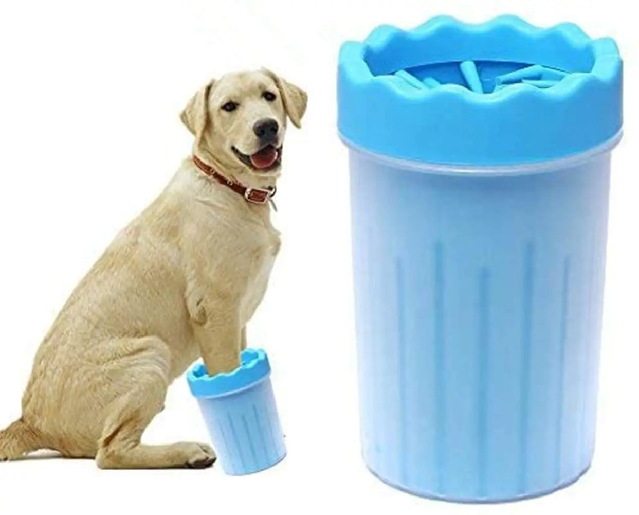 

Portable Dog Paw Cleaner Washer Soft Silicone Bristle pet cleaning Cup Dog Brush Grooming, Customized
