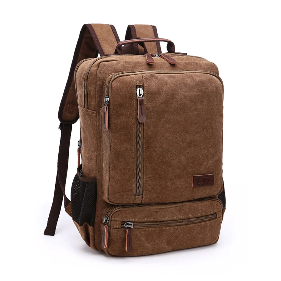 

Modern school canvas backpack quality assured laptop computer canvas bag mochila, Customized