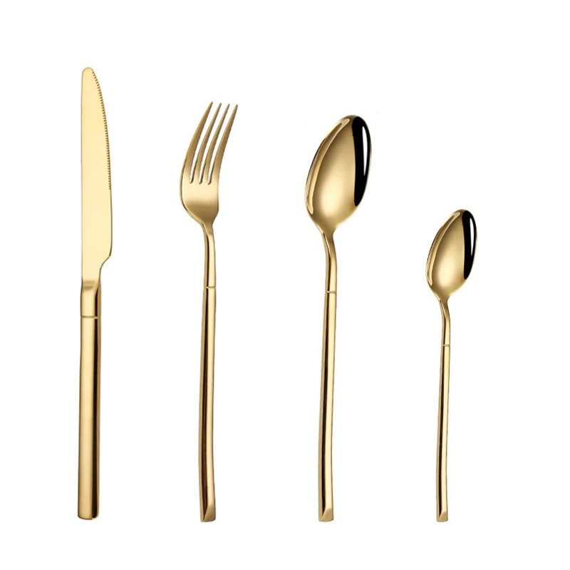 

Manufacturer Luxury Stainless Steel Knight Flatware Gold Wedding Cutlery Set For Christmas Gift, Customized color