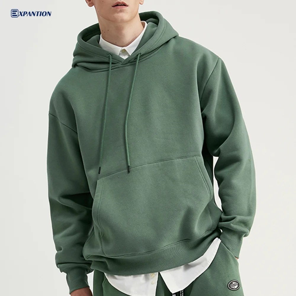 Factory Drop Ship Usa Crew Neck Heavyweight Sweatshirt Custom Pullover Hip Hop Plain Oversized Hoodie