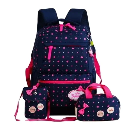 

Durable Child Kids Cute Oxford Waterproof School Backpack Bag Set for Girls