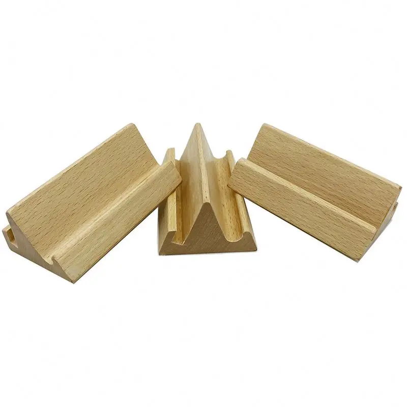 

Lazy wooden phone holder TOLw3 folding wood mobile phone holder, Wood color