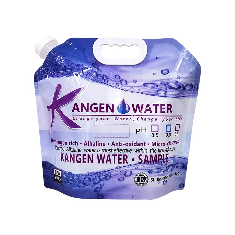 

custom print plastic bpa free foldable 1 gallon 5l water bag water container with oem logo, Up to 11 colors