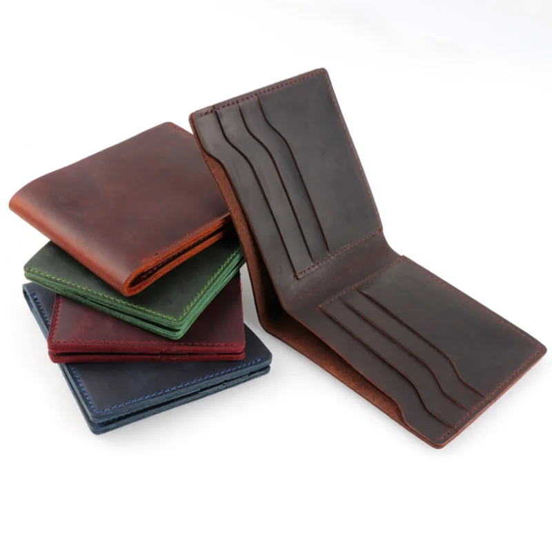 

Wholesale genuine leather mens wallets carteras for business daily large capacity purse for men high quality