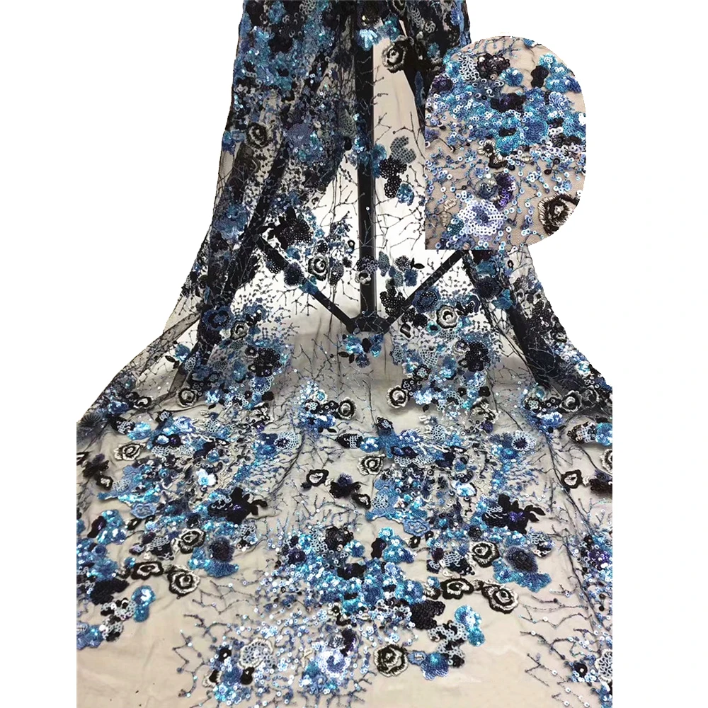 

Beautifical luxury lady dress sequins multicolor tulle embroidered ML7N212, Customized