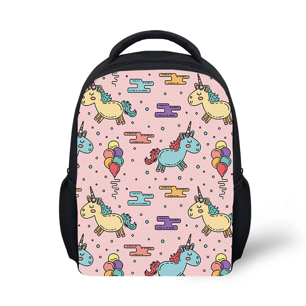 

Hot sell custom Unicorn pattern print on demand design cartoon kids children school bags backpack