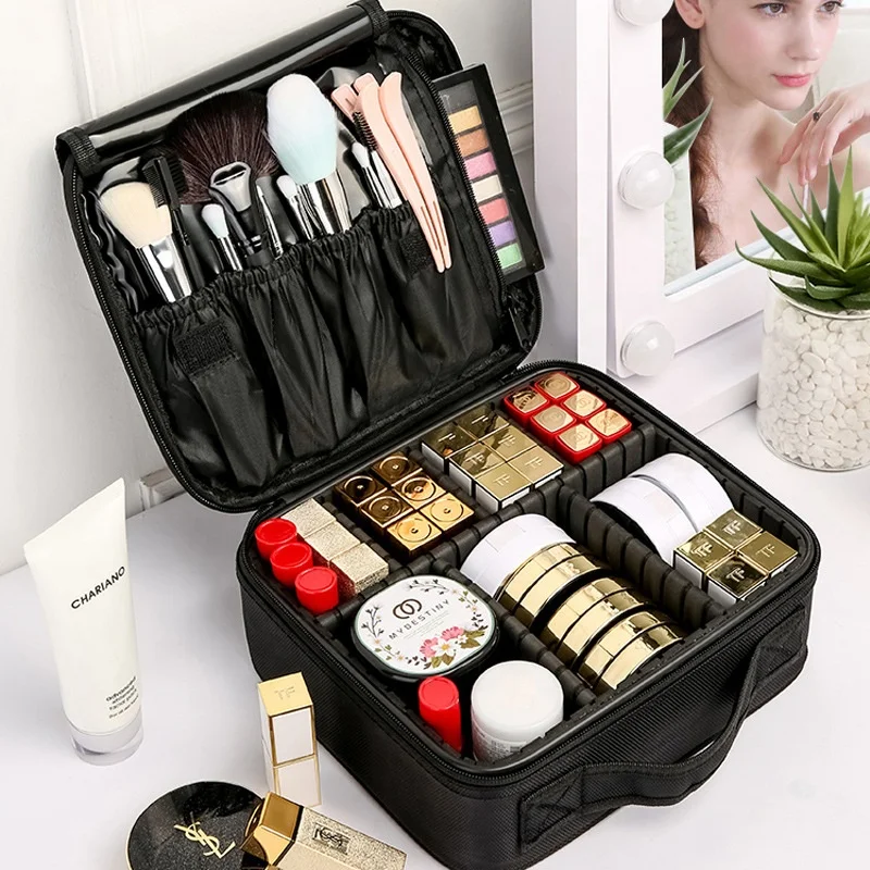 

Multiple compartments for easy storage of Oxford cloth cosmetic bags