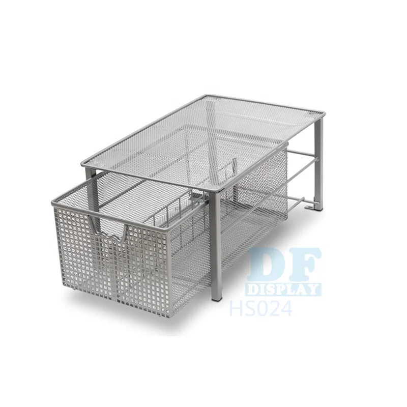 

HS024 MESH Basket Organizer, Silver grey