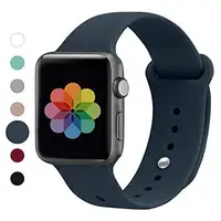 

Rubber Silicone Sport Watch Strap Band For Apple Watch Series 38Mm 40Mm 42Mm 44Mm Jam Tangan Tali