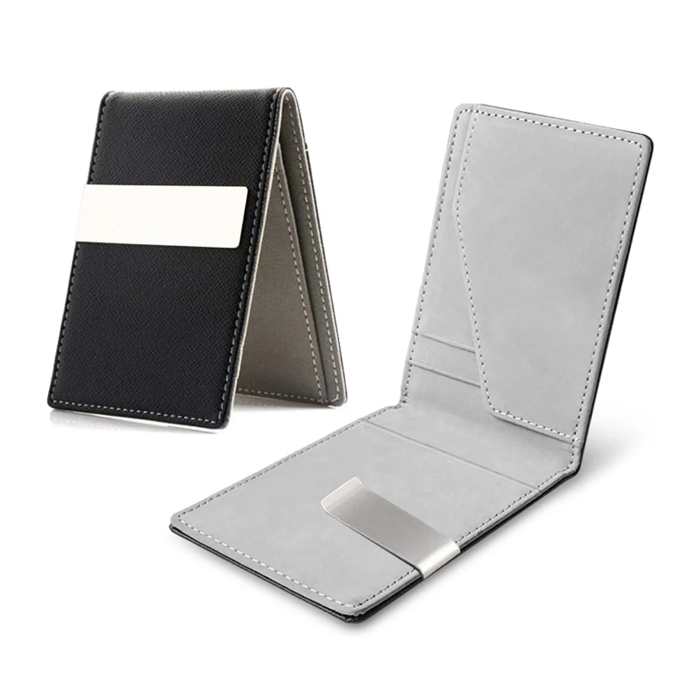 

Spot Wholesale Multi Candy Color New Fashion Money Clip Zipper Pu Leather Card Holder Pack For Women Purses wallets, Customized color