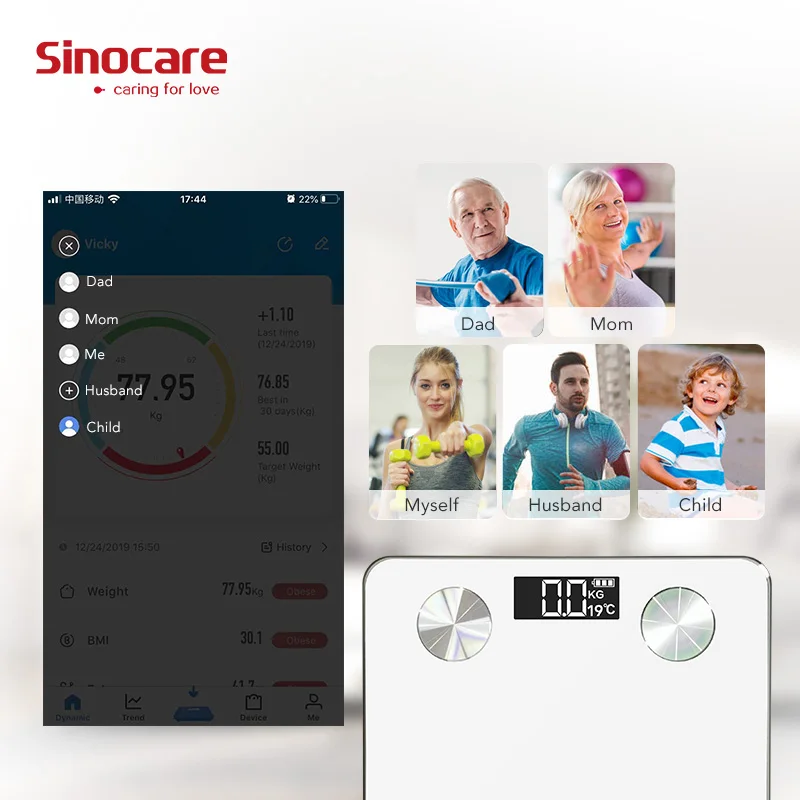 

2021 bathroom scale body fat BIM scale smart digital smart connected bathroom scale digital Body fat hydration