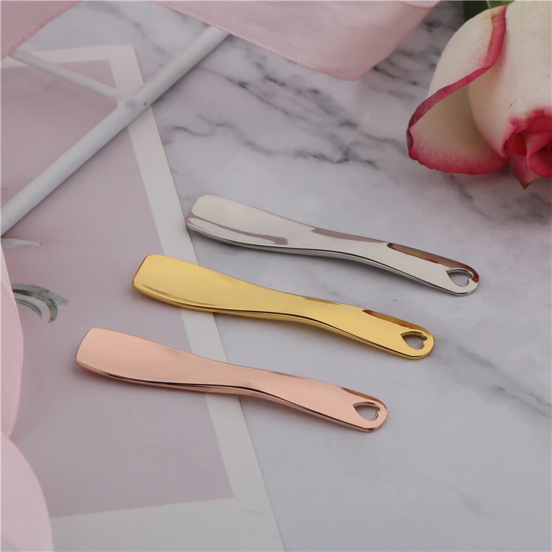 

2020 Hot Selling Facial Eye Cream Scoop Mini Spoon Metal Makeup Spatula Beauty Facial Cosmetic Stick, Gold, pink, silver