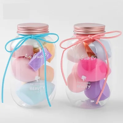 

Beauty makeup egg set super soft do not eat powder makeup egg triangle powder puff non-latex makeup egg, Multi colors