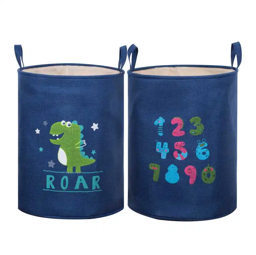 

Custom Reusable Eco Friendly Canvas Kids Bucket Folding Receiving Basket