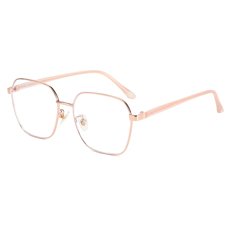 

Retro polygon metal glasses frame anti-blue light flat mirror female literary large frame flat light myopia glasses frame