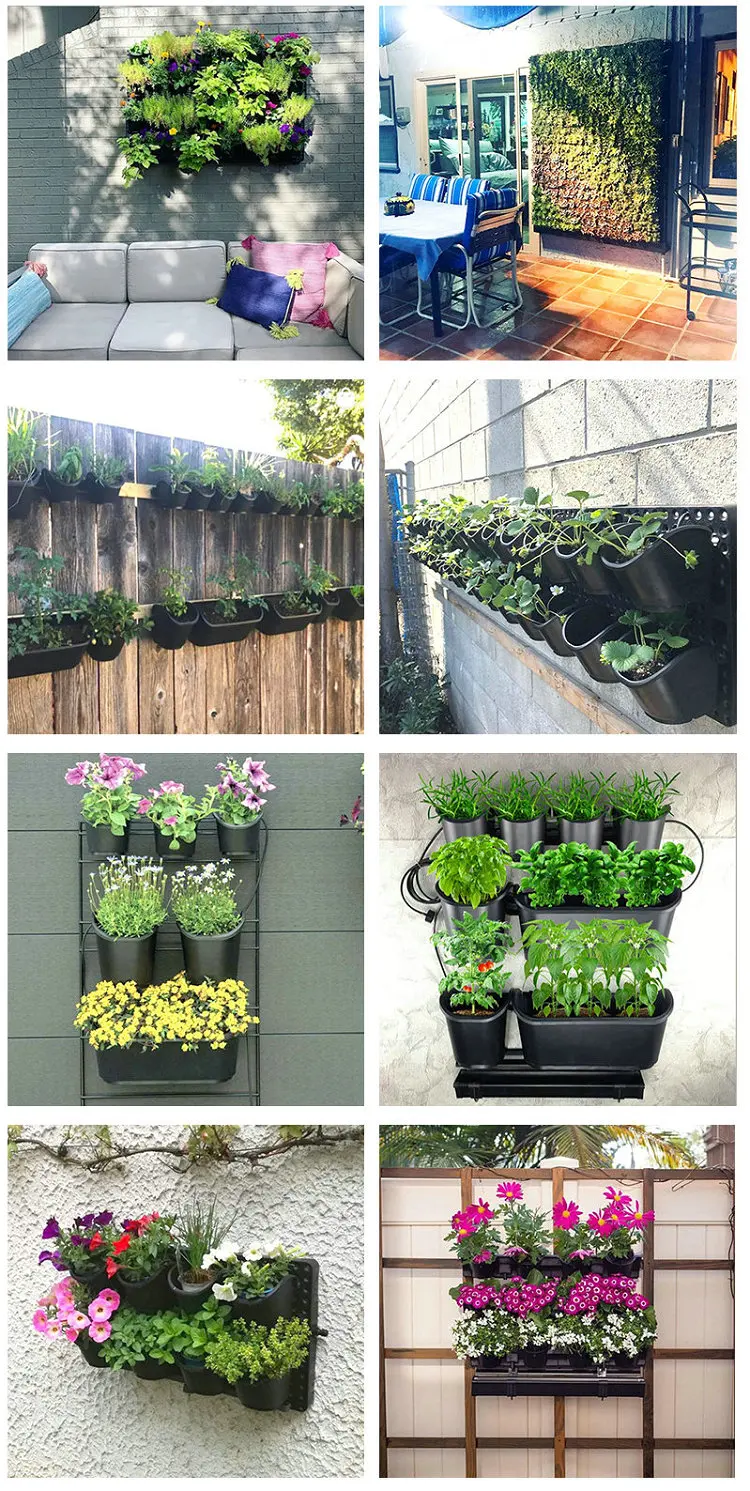 living plant wall outdoor on Plastic Self Watering Vertical Living Wall Planter Set Garden Wall For Indoor Outdoor Herb Vegetable Flower Plant Buy Plastic Vertical Planter Garden Pot Garden Wall Plant Pot Product On Alibaba Com