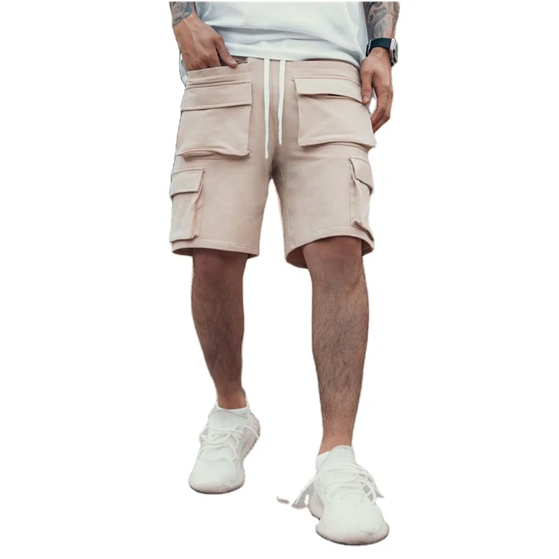 

Custom Men's Cargo Shorts Hip Hop Streetwear Multi Pocket Short Pants For Men Workout Sweat Jogger Shorts, Black, beige, army green