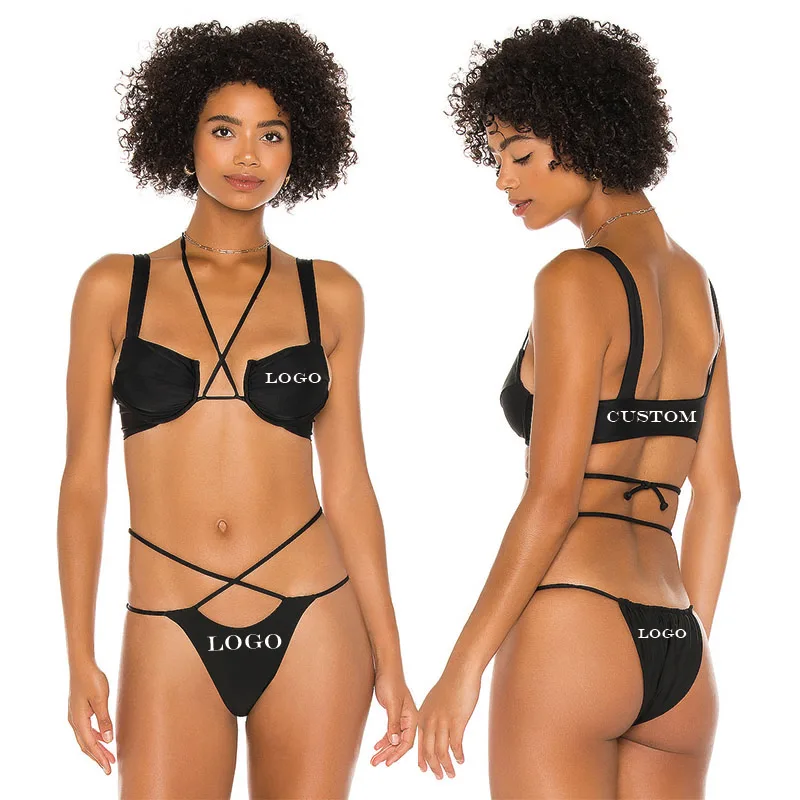 

Free Shipping hot sexy high cut thong swimsuit hollow ladies hot swimsuit solid color buckle swimwear