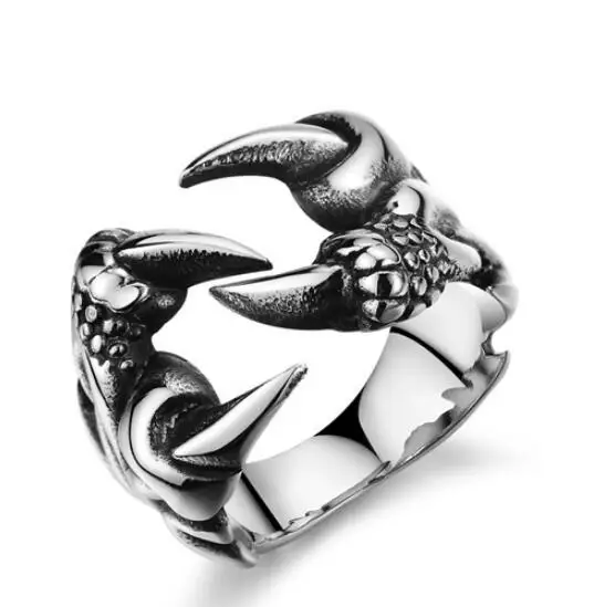 

Amazon foreign trade new European and American domineering personality claw men's vintage ring wholesale