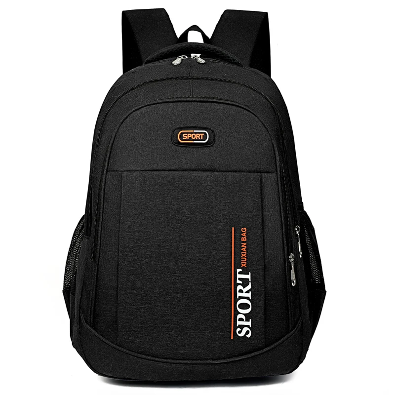 

custom black color private label logo mens womens Leisure back pack sport backpack