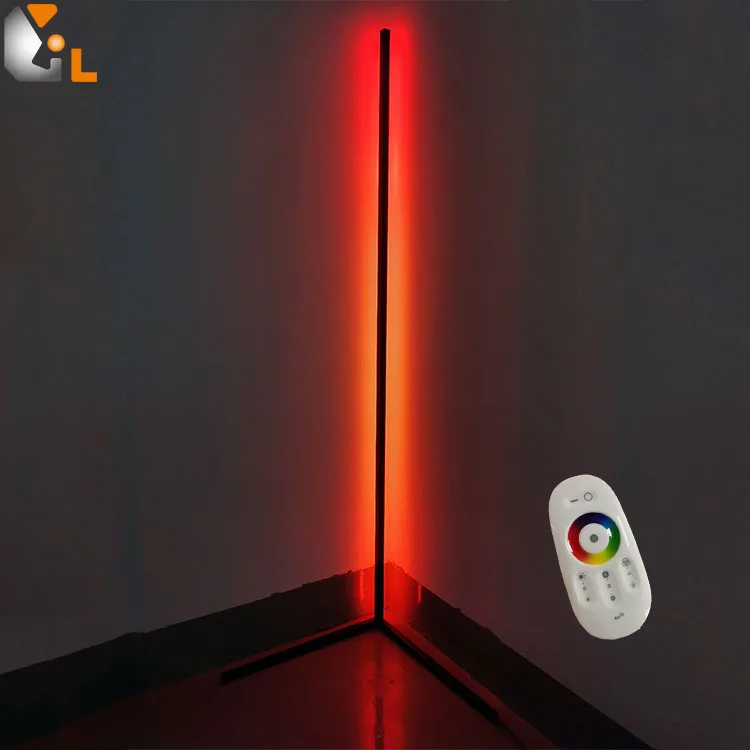 
Unique tripod room vibe stand shelves vertical color change remote control rgb led corner kona floor lamp 