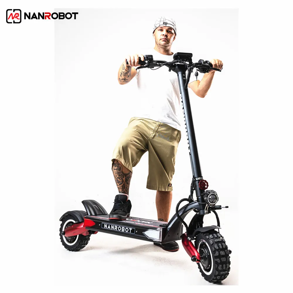 

NANROBOT LS7+ Dual Motor Warehouse 2 Wheel Folding Off Road Wholesaler Electric Scooter With Ce Certificate