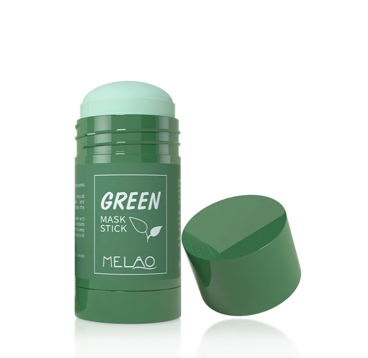 

Oil Control Natural Organic Tea Extract Portable Mask Cleaning Face Green Clay Mask Stick 40g