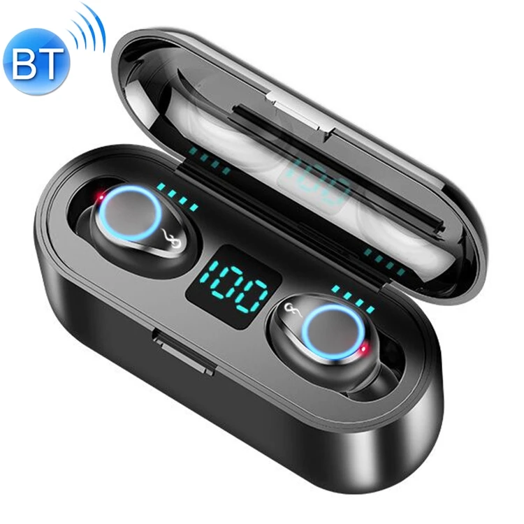 

Amazon Hot Sale F9 TWS BT Earphone V5.0 Stereo Wireless Headphones Sport Waterproof Mini True Wireless Earbuds