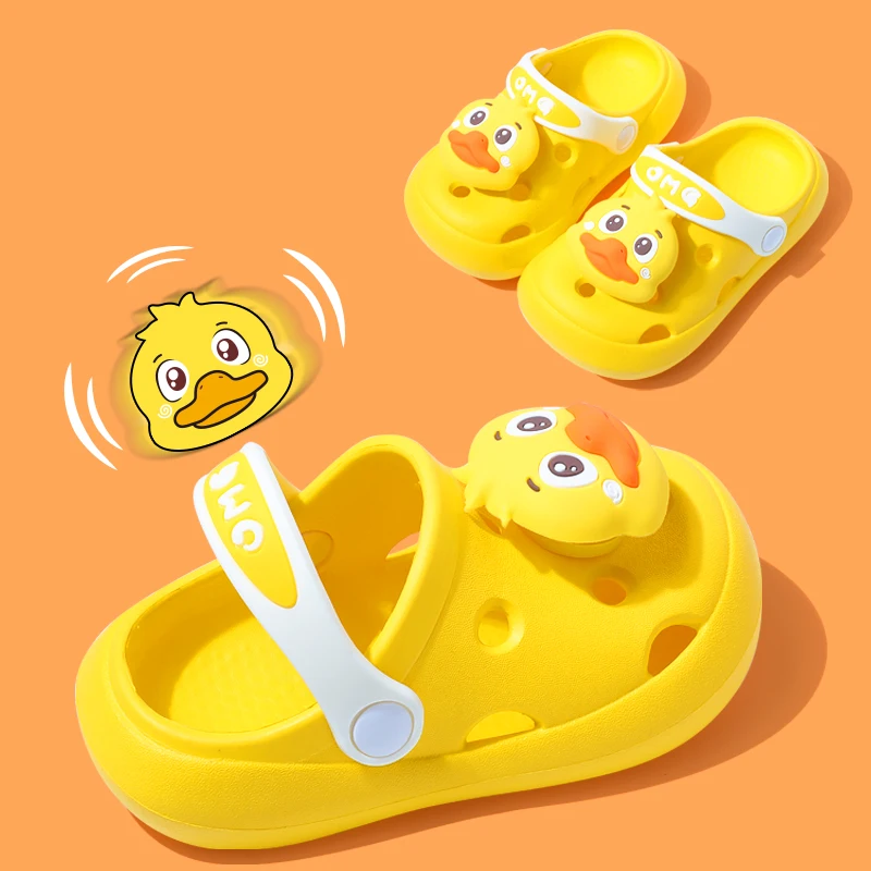 

2021 Cute anti-slip hard-wearing comfortable holes kids garden shoes children clogs, Pink/yellow/green