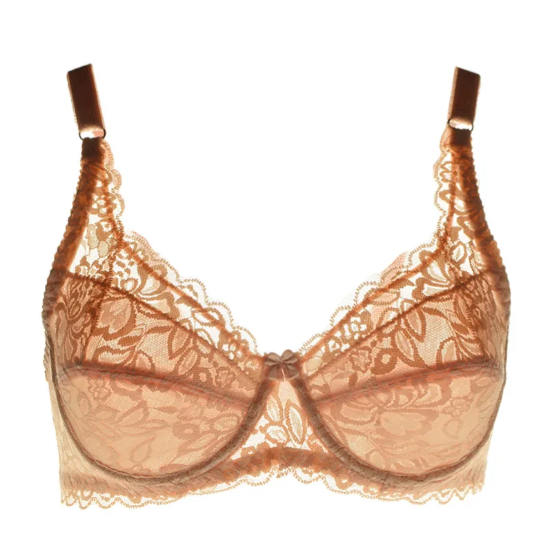

Amazon's best-selling ultra-thin lingerie sexy lace embroidery together with a plus-size bra for lady, Blk