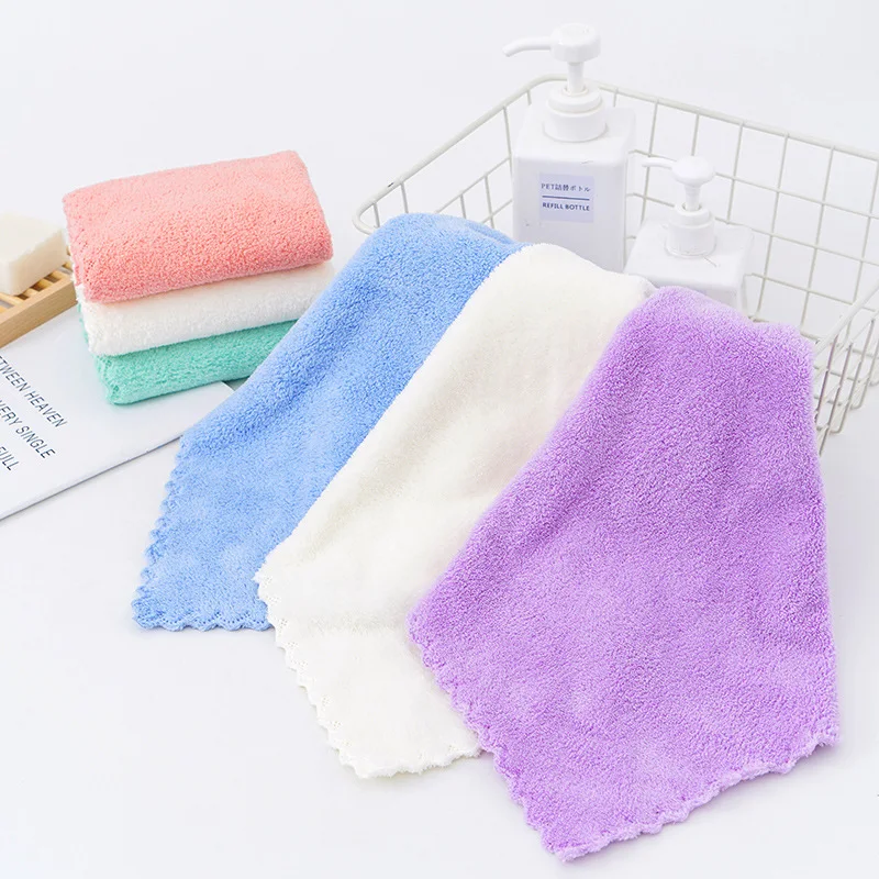 

Factory Direct Selling For Cleaning Kitchen 16x16'' Microfiber Coral Fleece 1000gsm Washing Cloth Microfibre Car Wash Towel, Pink blue green purple white pink yellow