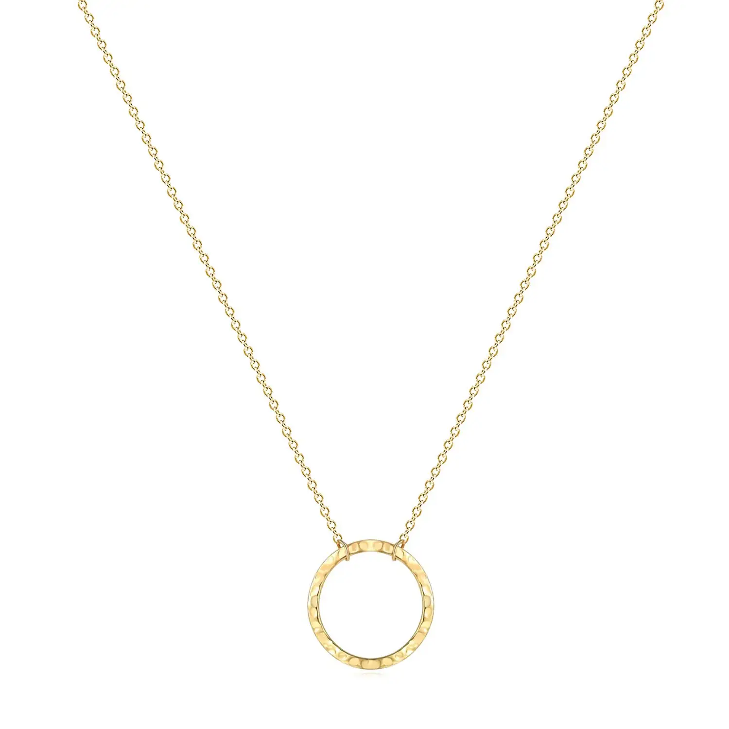 

Women Moon Necklace Hammered Coin Full Karma Circle New Crescent Moon Phase Pendant Dainty Chain Minimalist Simple Boho Jewelry