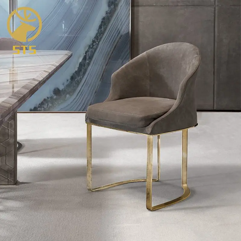 Modern Design Velvet Fabric Upholstered Gold Stainless Steel Frame ...