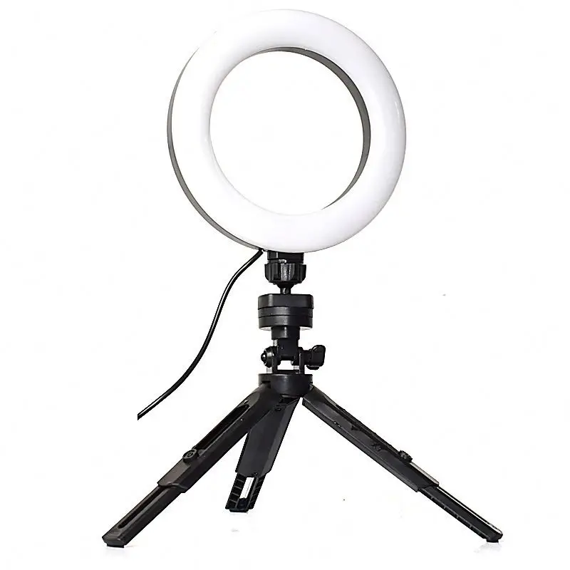 

G3 LED Makeup Folding Ring Mirror Fill Light Cellphone Live Support Stand