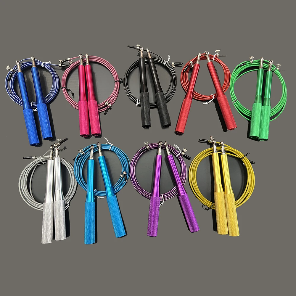 

High Speed Aluminum Metal Handle Ball Bearing fitness workout exercise Jump Rope High Speed Jump Rope skipping rope