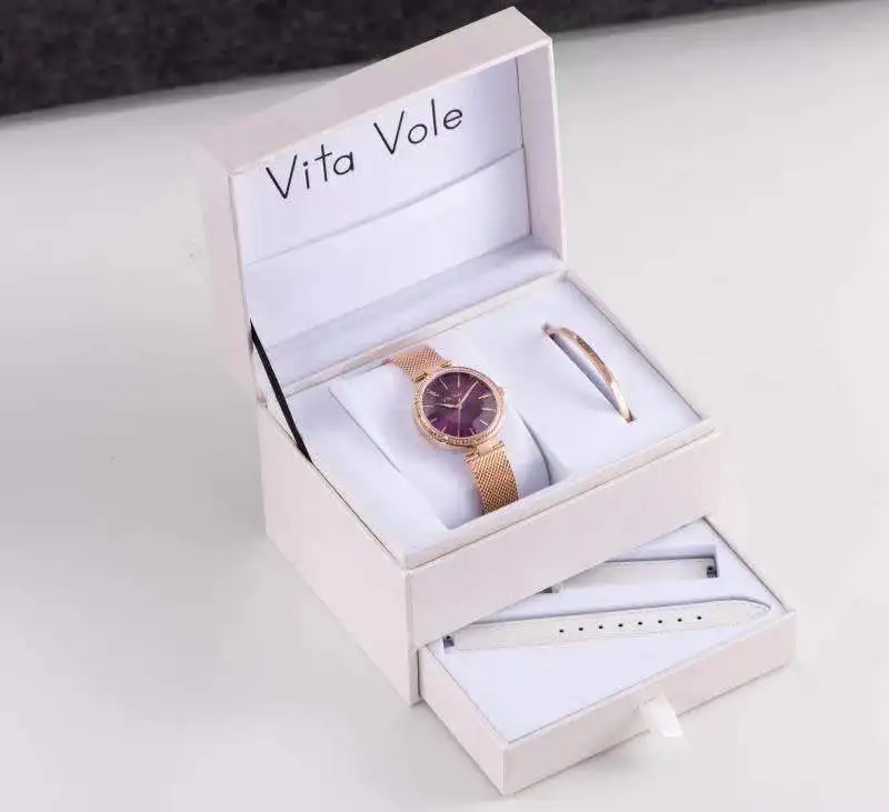 

Vita Vole Vintage Stainless Steel Wristwatch for Women Ladies Best Diamond Quartz Watch