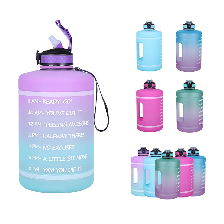 

Customized Eco Friendly 128oz Sport Gallon Plastic Water Bottle with Time Marker, Customized color