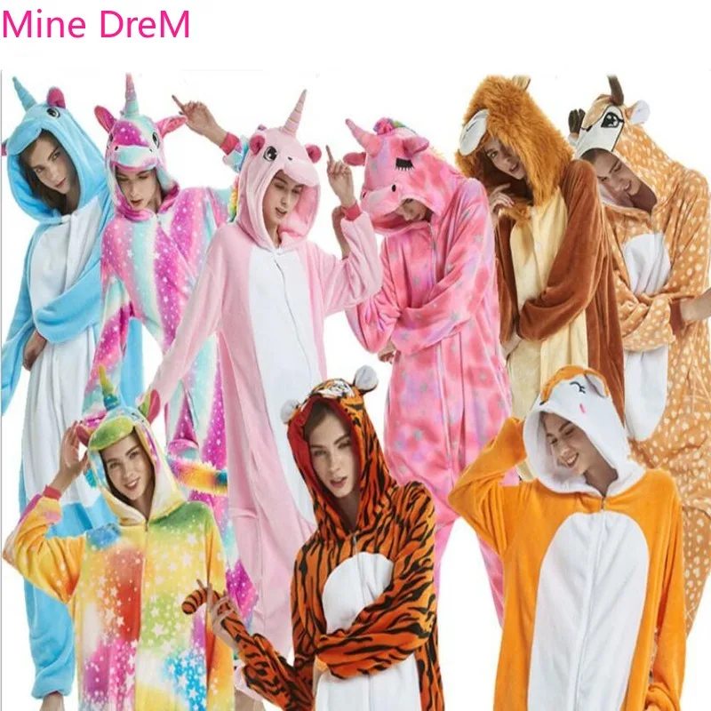 

Kigurumi Pajams for Women Pajamas Animal Cosplay Sleepwear Child Boy Girl Jumpsuit Unicorn Plus Size