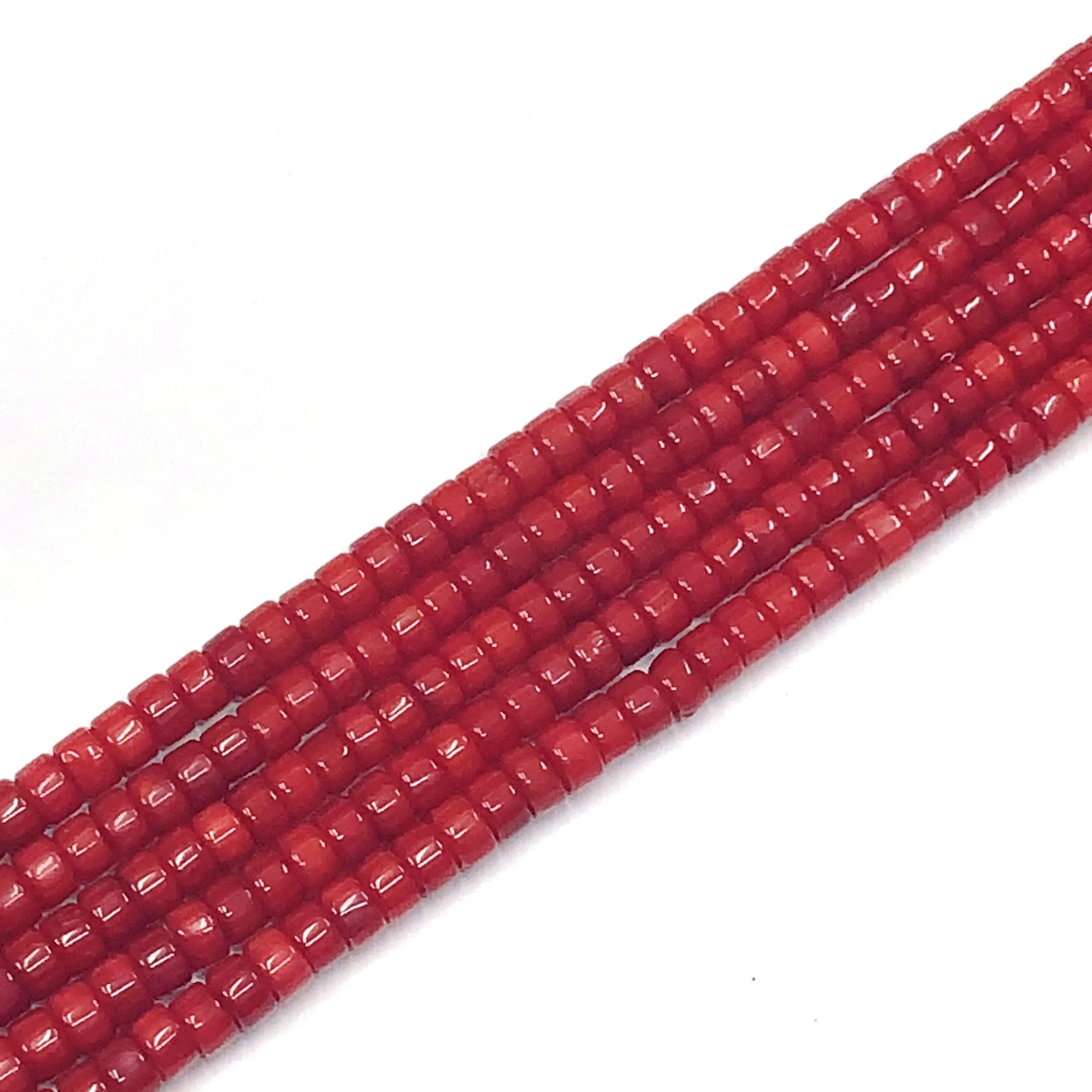 

Wholesale Natural Beads 4*6mm Red Coral Wheel Shape Gemstone in Loose Beads, 100% natural color