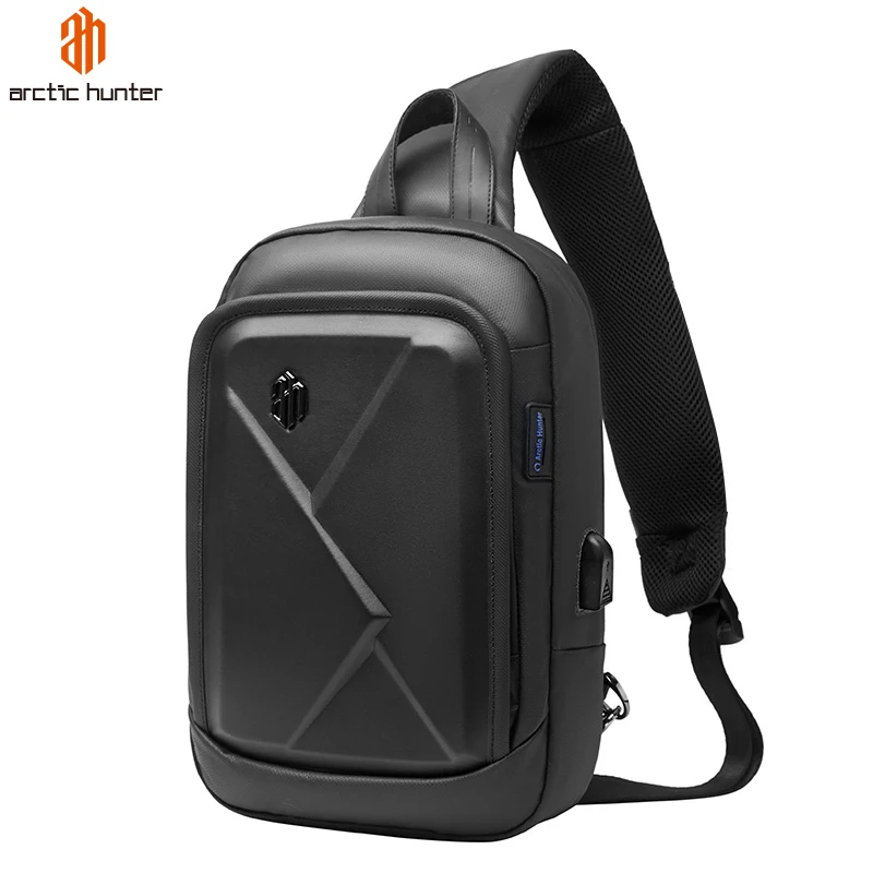 

Arctic Hunter Custom Side Bag Anti Theft outdoor Shoulder Chest Crossbody Bag Waterproof Waterproof Sling Bag, Black