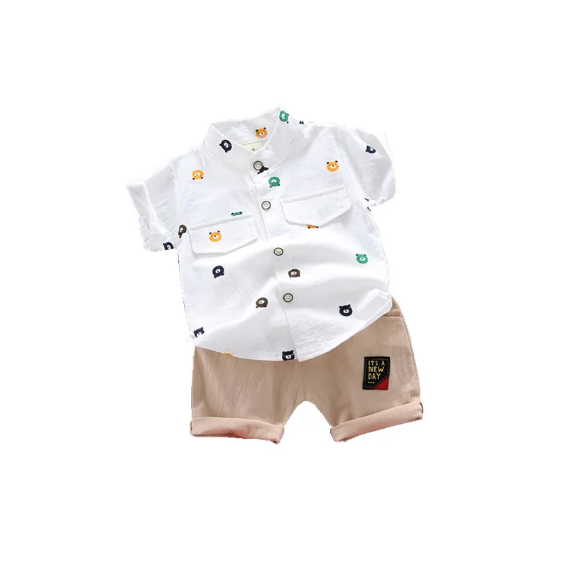 

100% cotton wholesale baby boys' clothing sets packaging designers clothes infant